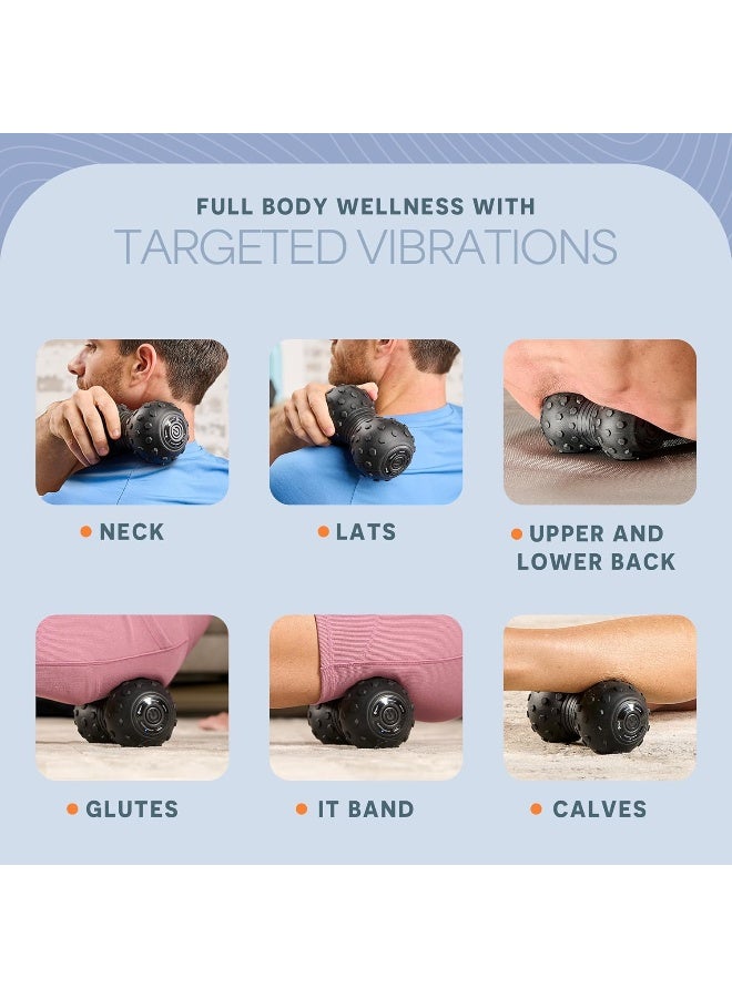 LifePro 4-Speed Vibrating Massage Ball - Peanut Massager Combines a Lacrosse Ball with Vibrating Foam Roller - Image 3